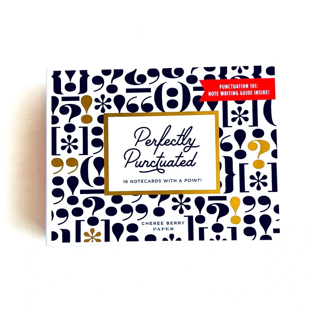 Perfectly Punctuated Notecards with Punctuation 101 Note Writing Guide